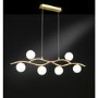 Gold Pendant Light with 6 LED's & Curved Frame - WOFi