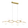 Gold Pendant Light with 6 LED&#39;s &amp; Curved Frame - WOFi
