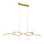 Gold Pendant Light with 6 LED's & Curved Frame - WOFi