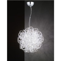 Wofi Silver Swirling Design Pendant Light