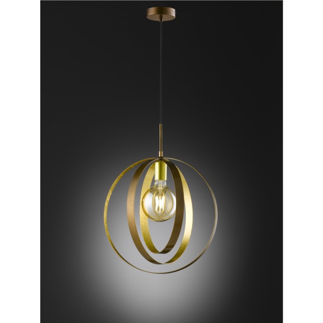 Gold Pendant Light with Circular Design - Cordoba