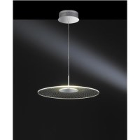 Chrome Pendant Light with Acrylic Shade - Coco