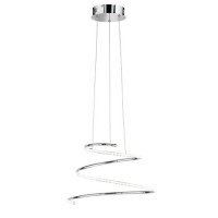 Pendant Light with Crystals & Chrome Spiral - Visio