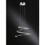 Pendant Light with Crystals & Chrome Spiral - Visio
