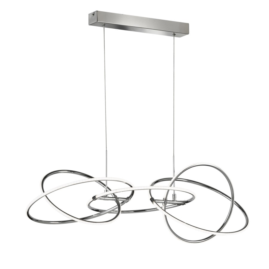 Chrome Pendant with LED Light - Spring