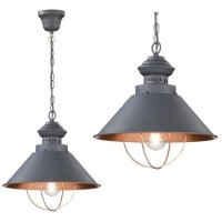 Pendant Light in Grey & Copper - Florence 