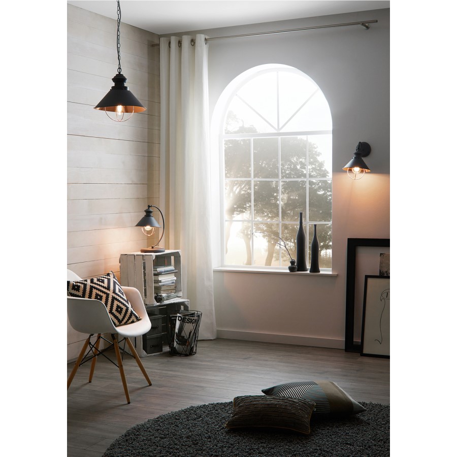 Pendant Light in Grey & Copper - Florence 