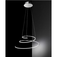 Pendant Light with Hanging Chrome Spiral - Visio