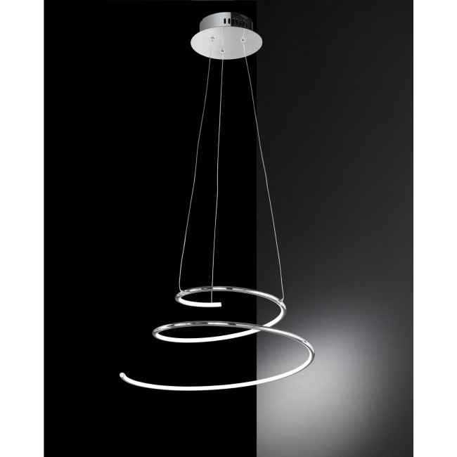 Pendant Light with Hanging Chrome Spiral - Visio