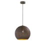 Pendant Light with Round Antique Brown Shade - Avila