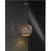Pendant Light with Round Antique Brown Shade - Avila