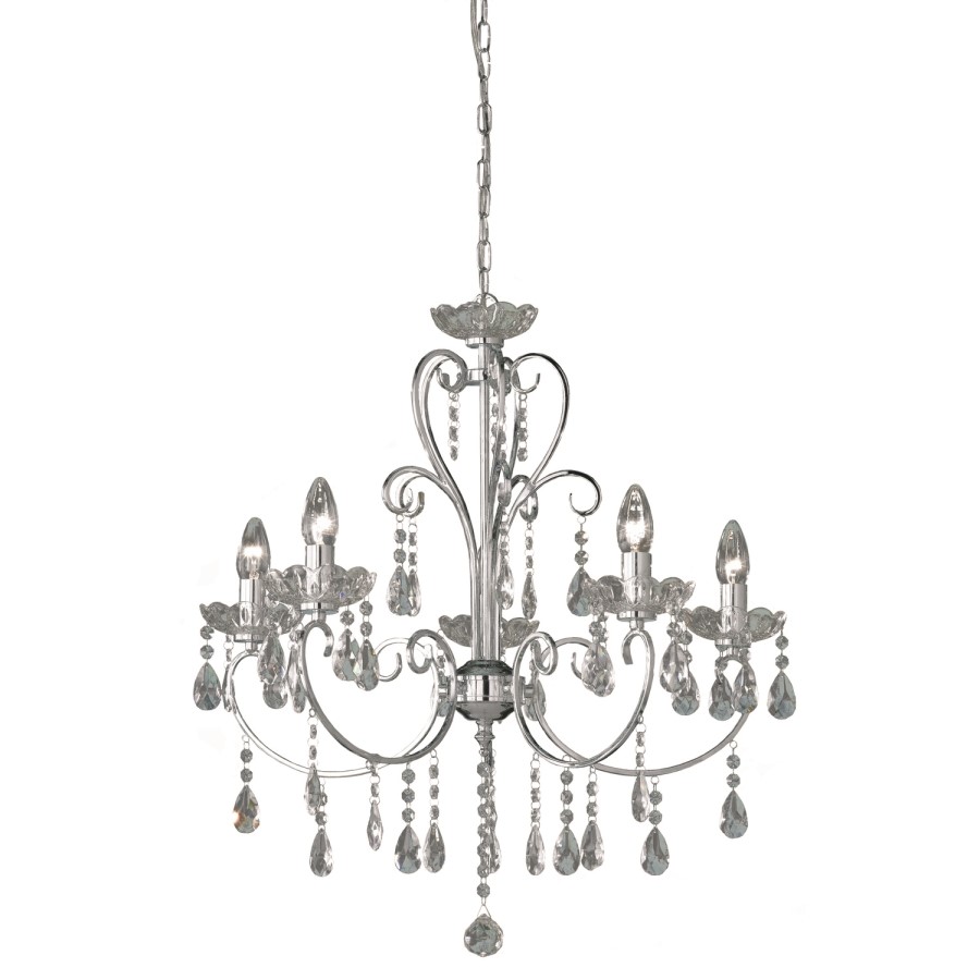 5 Light Chandelier with Crystals - Arizona