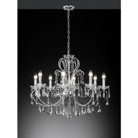 8 Light Chandelier with Silver Crystals - Arizona