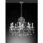 8 Light Chandelier with Silver Crystals - Arizona
