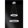 Chrome  Pendant Light with 2 LED Loops - Victoria 