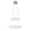 Chrome  Pendant Light with 2 LED Loops - Victoria 