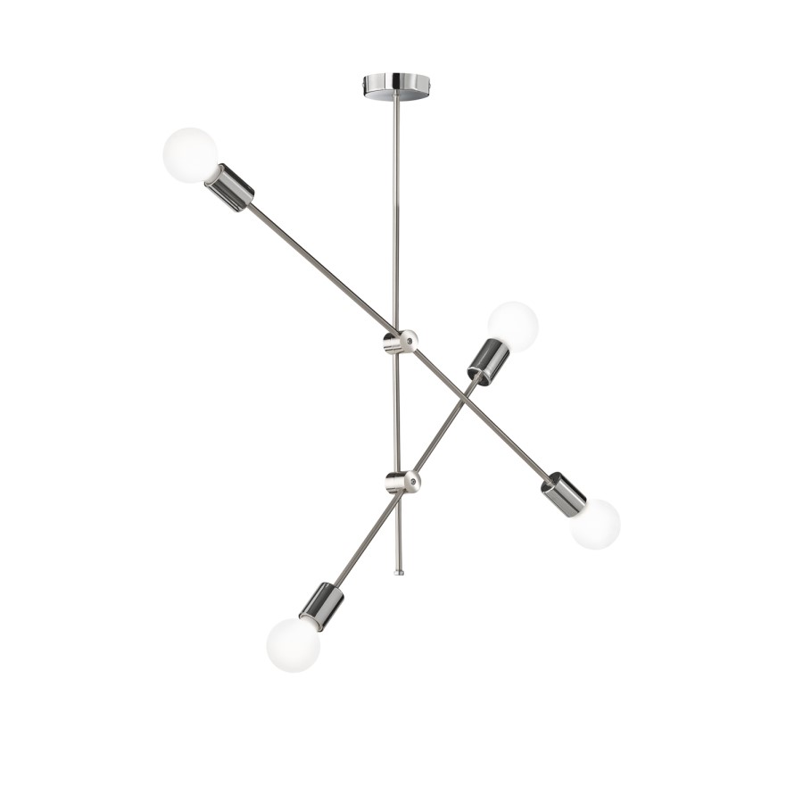 GRADE A1 - WOFi Modern 4 Light Pendant Light with Matt Nickel Finish - Sara Range
