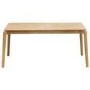 Oak Extendable Dining Table Set with 4 Brass Detail Oak Curved Chairs - Leena