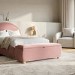 Pink Velvet Ottoman Storange Blanket Box 124cm - Lacey