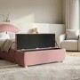 Pink Velvet Ottoman Storange Blanket Box 124cm - Lacey