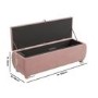 Pink Velvet Ottoman Storange Blanket Box 124cm - Lacey