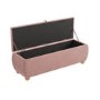 Pink Velvet Ottoman Storange Blanket Box 124cm - Lacey