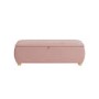 Pink Velvet Ottoman Storange Blanket Box 124cm - Lacey