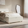 Cream Chenille Ottoman Storange Blanket Box 124cm - Lacey