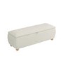 Cream Chenille Ottoman Storange Blanket Box 124cm - Lacey