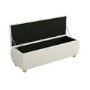 Cream Chenille Ottoman Storange Blanket Box 124cm - Lacey