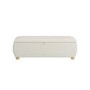 Cream Chenille Ottoman Storange Blanket Box 124cm - Lacey