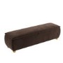 Brown Velvet Ottoman Storange Blanket Box 150cm - Lacey