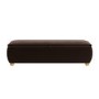 Brown Velvet Ottoman Storange Blanket Box 150cm - Lacey