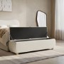 Cream Chenille Ottoman Storange Blanket Box 150cm - Lacey