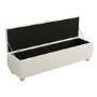 Cream Chenille Ottoman Storange Blanket Box 150cm - Lacey