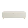 Cream Chenille Ottoman Storange Blanket Box 150cm - Lacey