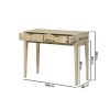 Small Solid Mango Wood Console Table with Fluted Detail Drawers - Linea ...