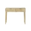 Small Solid Mango Wood Console Table with Fluted Detail Drawers - Linea ...