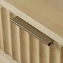 Small Solid Mango Wood Console Table with Fluted Detail Drawers - Linea