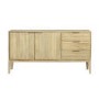 Large Solid Mango Fluted Wood Sideboard with Drawers - Linea
