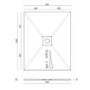 1000 x 800mm Wet Room Shower Tray Formers (Tile-Ready Boards) with Square Waste
