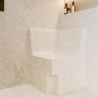 Tile-Ready Corner Bench 600x600x870mm - Lagoon
