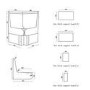 Tile-Ready Corner Bench 600x600x870mm - Lagoon