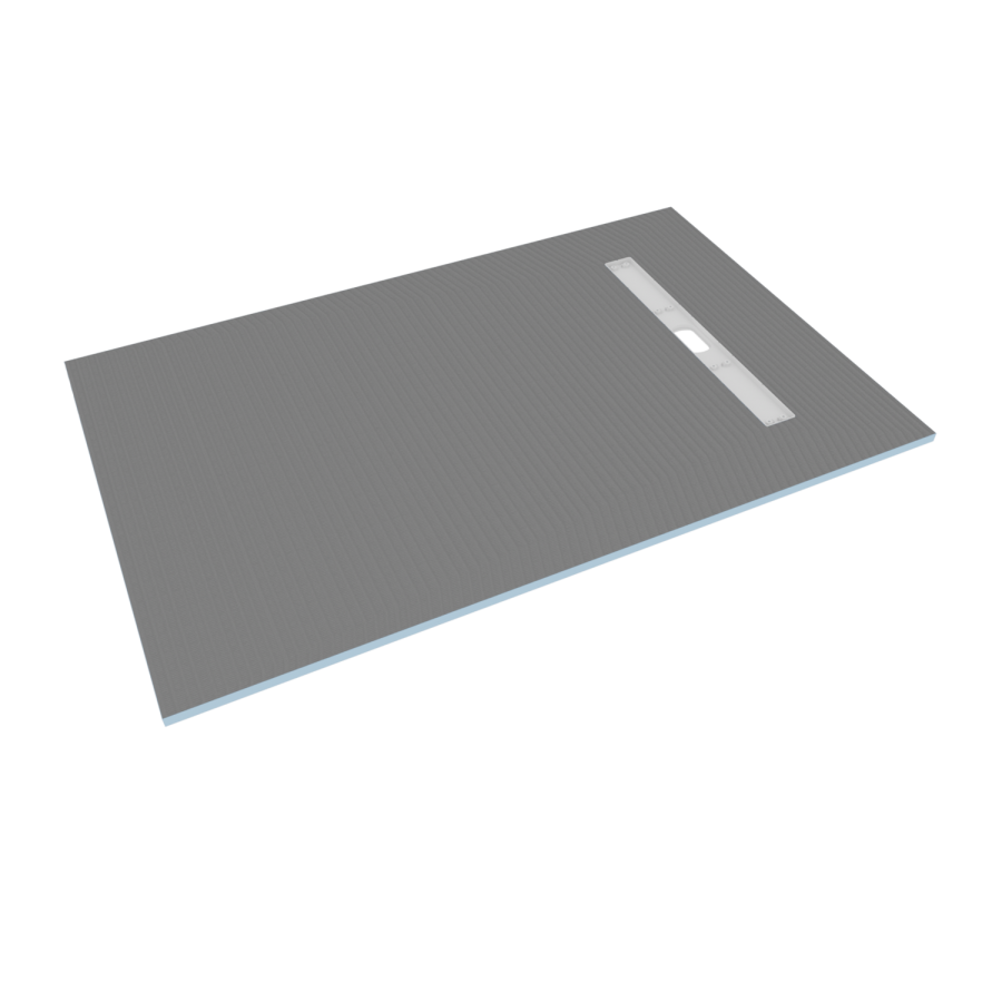 1400 x 900mm Wet Room Shower Tray Formers (Tile-Ready Boards) with Linear End Waste