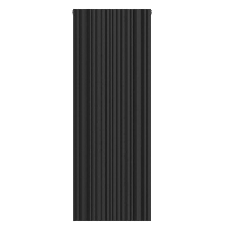 Black Designer Fluted Vertical Radiator 1200 x 440mm - Laguna