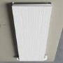 White Designer Fluted Vertical Radiator 1200 x 440mm - Laguna