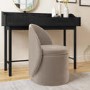 GRADE A1 - Mink Velvet Dressing Table Chair with Ottoman Storage - Leah