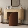 Burnt Orange Chenille Ottoman Dressing Table Chair - Leah