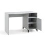 GRADE A2 - Grey Locker Metal Effect Desk with Shelves and Storage Cupboard - Lakers - Julian Bowen