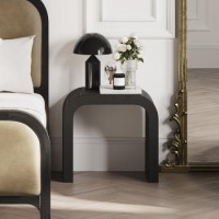 Black Curved Side Table -Lake Black Curved Side Table -Lake